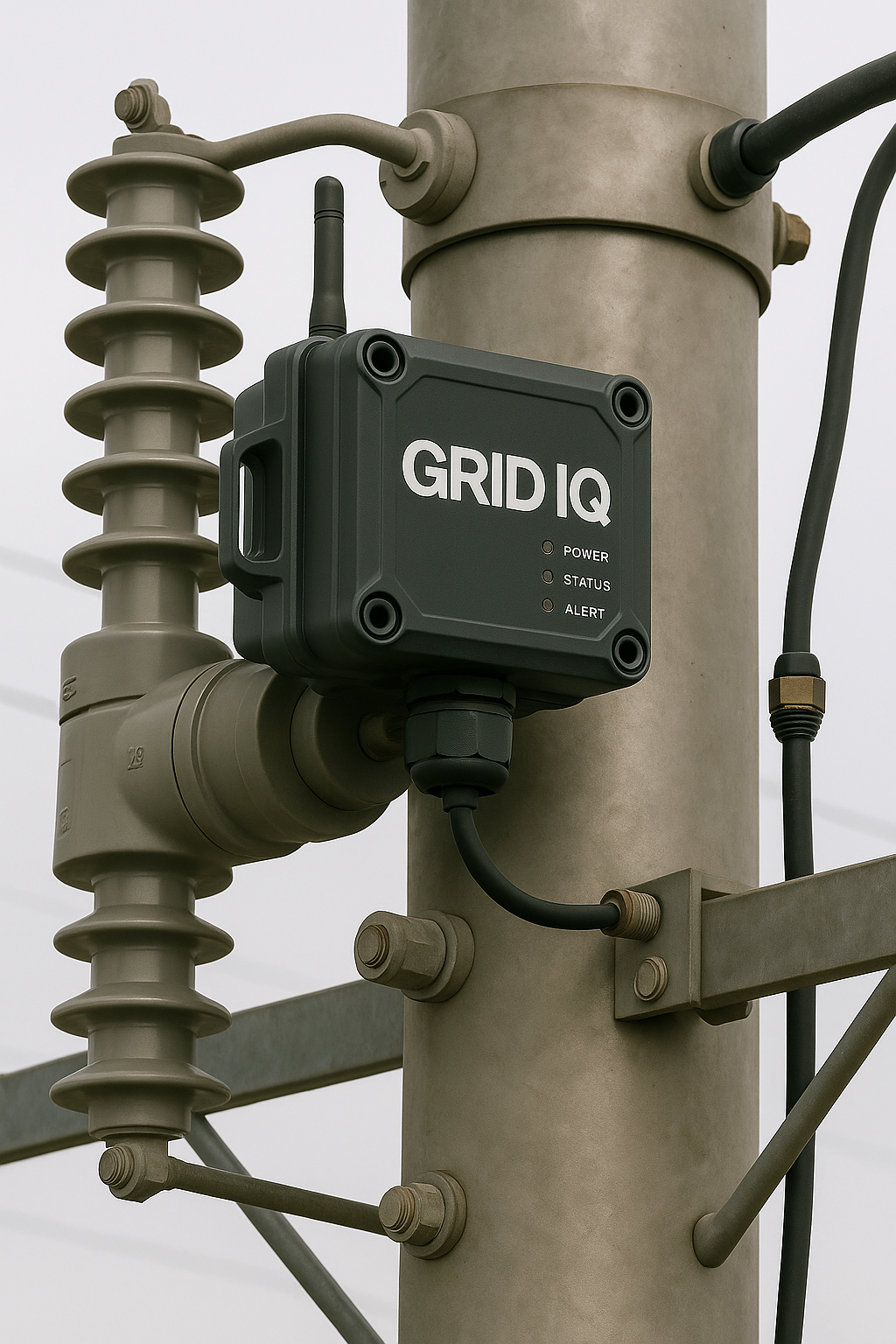 GridIQ Sensor mounted on a utility pole
